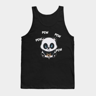 Cute Gamer Panda Console Player Gaming Tank Top